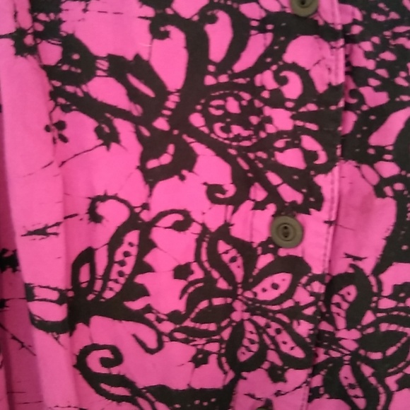 Soft Surroundings purple and black floral tunic - Picture 3 of 4